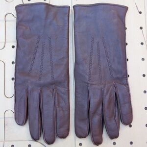 Vintage Sauso Leather Exterior & Wool Knitted Interior Gloves